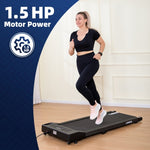 1.5 HP Electric Walking Pad Treadmill with Remote Control and Display Screen V196-TM111