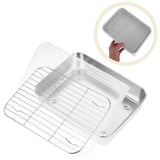 Dumpling Container Stainless Steel Multipurpose Food Storage for Fridge 2Sets V1369-AZ3-W-15862