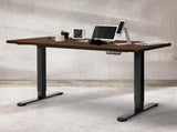 Levede Motorised Standing Desk Adjustable 140cm Walnut 1000x 1MM DH4948-140D-BKWA
