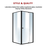 Semi Frameless Shower Screen x 195cm Side AS/NZS Glass V63-824561
