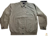 Mens Plus Size Jacket Big & Tall Blazer Zip Up Coat Bomber Military Style - Oyster - 5XL V563-MNSPLUSCOAT-OYSTER-5XL