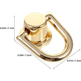 25 Pairs Mini D Ring Handbag Making Accessories - Alloy Hardware Golden 360 Degree Rotatable Ball V1192-AZ-W-21473
