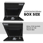 Under Tray Tool Box Underbody Pair Set 600mm Black Aluminium V379-UTRYBLKR6SET05