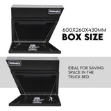 Under Tray Tool Box Underbody Pair Set 600mm Black Aluminium V379-UTRYBLKR6SET05