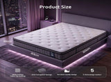 Levitex Queen Mattress 2 Rows Edge Support for Deep Sleep 5-Zone Ergonomic Pocket Spring Breathable MATTRESS-F-NEX-30-Q