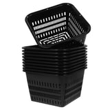10pcs Black Plastic Orchid Flower Pots with Holes, Breathable Root V1366-AZ2-W-21148