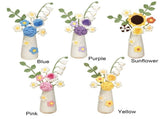 Simulation Woolen Flower Handmade Knitting Artificial Flower Crochet Knitted Flower with Ceramic V1294-YM0706-231120HL02-5