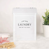 Magnetic Lint Bin Laundry Room, Metal Lint Container with Lid and Brush, Wall Mounted Lint Box V1369-AZ3-W-11556