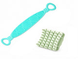 Green Personal Care Set - Silicone Scalp Massager Shampoo Brush and Long Exfoliating Back Scrubber V888-ELOSUNG56058-2