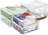 6 Pack Clear Vinyl Zippered Storage Bags for Clothes Sweaters Comforters Blankets Bedding, Durable V1237-ZY00B0DP21TT57