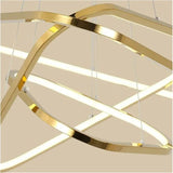 BAMDECOR AD2583 Modern Triangular LED Chandelier V255-BAM-AD2583-2R-0406-GOLD