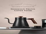Gooseneck Electric Kettle - 0.9L - With Temperature Control - Stainless Steel 304 - Ultra-Silent V1188-MS-814-014