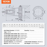 CAT40 Holder ER 16/32 Set, 35 PCs, SLN FMB ER16/32 APU Tool Holders Spring Steel V952-CATDBCAT40ERJEC38V0