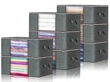 Large Grey Quilt Storage Bags - 6 Pack, 60x40x35cm, Breathable Non-Woven Fabric V178-59389