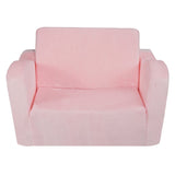 Baby Chair Foldable 2-in-1 Comfy Baby Lounger Couch Kids Sofa Pink V952-ETSF6354652I6PHIKV0