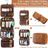 Reddish Brown Luxury PU Business Travel Toiletry Bag Large Capacity Waterproof Makeup Organizer V888-ELOSUNG17578