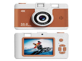 Compact 4K Digital Camera - 50MP, 16x Zoom, 2.4-inch IPS Screen, WiFi & Fill Light - Retro CCD V888-ELOSUNG25704