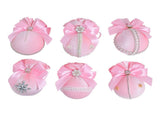6PCS Velvet Xmas Balls Decorations Elegant Velvet Ornaments for Xmas Tree Wedding Party Pink V1294-YM0901-240702FB06-2