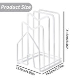 Pot Lid Organizer Cutting Board Rack, Durable Stainless Steel Cabinet Rack for Organizing Pot V1369-AZ3-W-22487