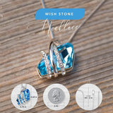 Wish Stone Pendant Necklace, Necklaces for with Birthstone Crystals, Allergy-Free Jewelry for V1164-325803