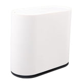 Plastic Trash Can with Press Type Lid Big White Garbage Container Bin for Bathroom Bedroom Kitchen V1294-YM0706-3117230159611