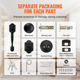Front Door Handle and Deadbolt Set, Matte Black Front Door Lock Set with Interior Knob, Single V952-XNSBYGHDSHXLS59N0V0
