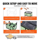 VEVOR Elevated Heated Cat House, Cuboid Kitty Shelter with Adjustable Temperature and Timer, 900D V952-ZFTSBYMBHSNJMM05RV3