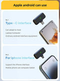 Hridz SX6 2in1 Portable Wireless Microphone For fast connection 2.4g Dual Microphone for Vlog V571-0740111698689