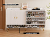 Artiss Shoe Cabinet Bench Set Adjustable Shelf Hallway Living Room White FUR-U-SHOE-BEN01-WH