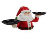 Christmas Snowman Treats Holder Santa Holding Tray Fruit Bowl Rack Resin Home Party Food Snack V1294-YM0523-10317069