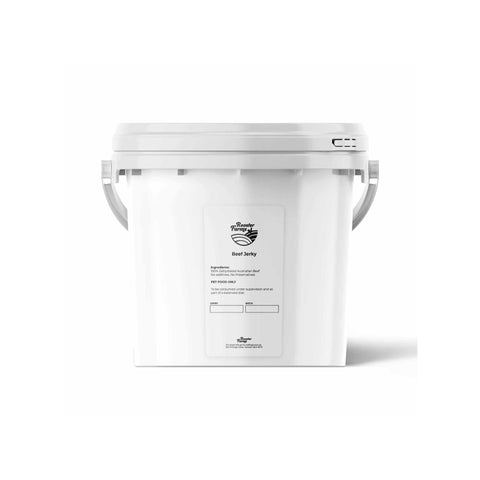 700g Dog Treat Beef Jerky Bucket - Dehydrated Australian Healthy Puppy Chew V238-SUPDZ-40318348263504