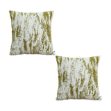 SOGA 2X 50cm Throw Pillow White and Olive Green Deluxe Polyester Fiber and Cotton for Home Decor FRENCHCUSHION327X2