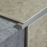10 x Tile Trim Heavy Duty L Shaped Edge Aluminium 10mm V63-844571