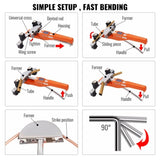 VEVOR Pipe Tube Bender, 1/4"-7/8" Ratcheting Tubing Benders, 90&deg;Forward/Reverse Pipes Bending Tools V952-JLWGJCSGPFXW7G1M2V0
