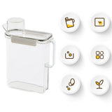 Cereal Storage Container Large Capacity PET Safe Sealing Transparent Food Storage Container V1294-YM0901-3118240040511