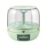 rotating storage container, large capacity grain storage, food storage box, sealed food container, V1102-122-10807-GRN-20L