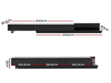 Artiss Extendable TV Unit 200CM 3 Storage Drawers Dark Walnut & Black FURNI-N-EXT01-TV200-WDBK-AB