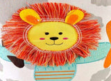 Kids Toy Storage Basket With 3D Lion, Foldable Cotton Canvas Laundry Hamper With Drawstring And V1237-ZY-807-073