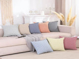 Light Blue Farmhouse Buffalo Plaid Pillow Covers 18x18 Set of 2 Patio Outdoor Decor Neutral V1189-WXFWAL-20260319-01578