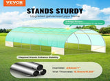 Walk-in Tunnel Greenhouse 29.2x9.7x6.5ft Galvanized Frame PE Cover Green V952-SDXWS30X10X7LDOYEV0
