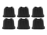 6Pcs Furniture Risers Multifunction 5in Height Black Plastic Furniture Leg Extender for Office Home V1294-YM3114220096911-0421