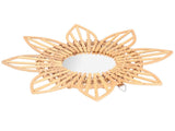 Rattan Innovative Art Decoration Makeup Mirror Retro Dressing Bathroom Wall Hanging MirrorFlower V1294-YM0715-3115210268612