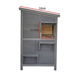 Cat House Weatherproof 2-Story Indoor Outdoor Wooden Shelter Bitumen Roof V63-840501