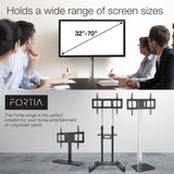 FORTIA Stationary TV Stand Mount for 32-70 Inch Television Screens Adjustable Universal Holds 68kg V219-INFTVSFOS3XA