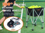 Foldable Tennis Ball Hopper, Holds 180 Tennis Balls, Lightweight Aluminum Alloy Tennis Ball Basket V952-KZDBXSWQTC182488OV0