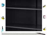 Artiss Buffet Sideboard Metal Cabinet - SWEETHEART Charcoal AI-LOCKER-MI-BK