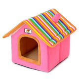 Pet Warm Bed House Soft Indoor Semi-closed Cave Tent for Cats Kitten Puppy Small Animals Pet Thicken V1370-AZ4-12912