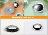 Universal Brass Bathtub Drain with Plated and Built-in Anti-Clog Hair Catcher V1369-AZ3-W-14333