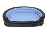 Inflatable Chair PVC and Velvet Water Proof Comfortable Portable Blow Up Couch for Outdoor Blue V1294-YM0901-3116240034911