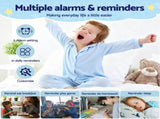 Artiss 7" Digital Day Clock Calendar Alarm LCD Children Sleep Trainer Clocks Blue DDC-7INCH-KID-BU